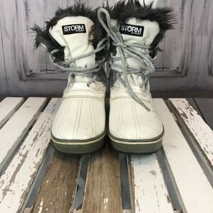 Storm White Tie Short Winter Cold‎ Weather Boot